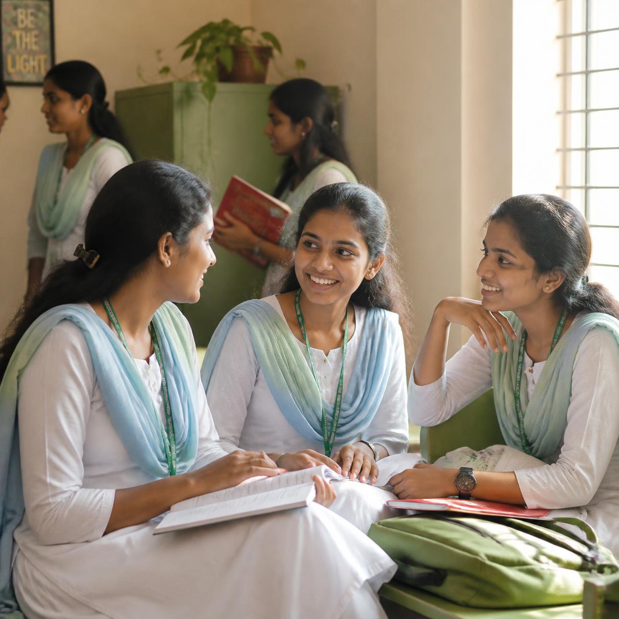 Students studying together at Mission Academy